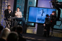 NEW YORK, NY - MARCH 14: Theo James and Shailene Woodley discuss their film "Allegiant" during AOL Build Speaker Series at AOL Studios In New York on March 14, 2016 in New York City. (Photo by Jenny Anderson/FilmMagic)