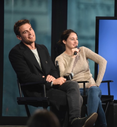 NEW YORK, NY - MARCH 14: Shailene Woodley and Theo James attend AOL Build Speaker Series "Allegiant" at AOL Studios In New York on March 14, 2016 in New York City. (Photo by Dave Kotinsky/Getty Images)